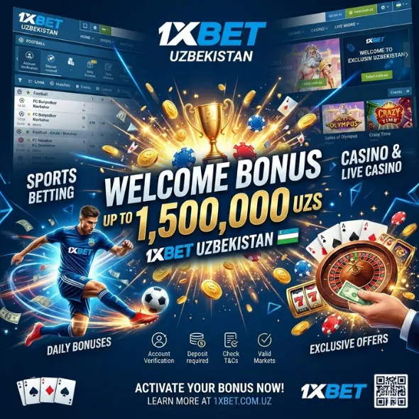 1xBet bonus system and incentive programs