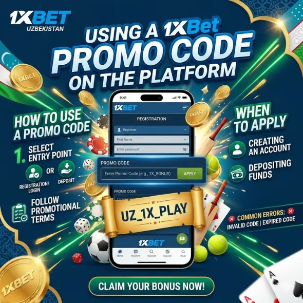 Использование промокода 1xBet на платформе